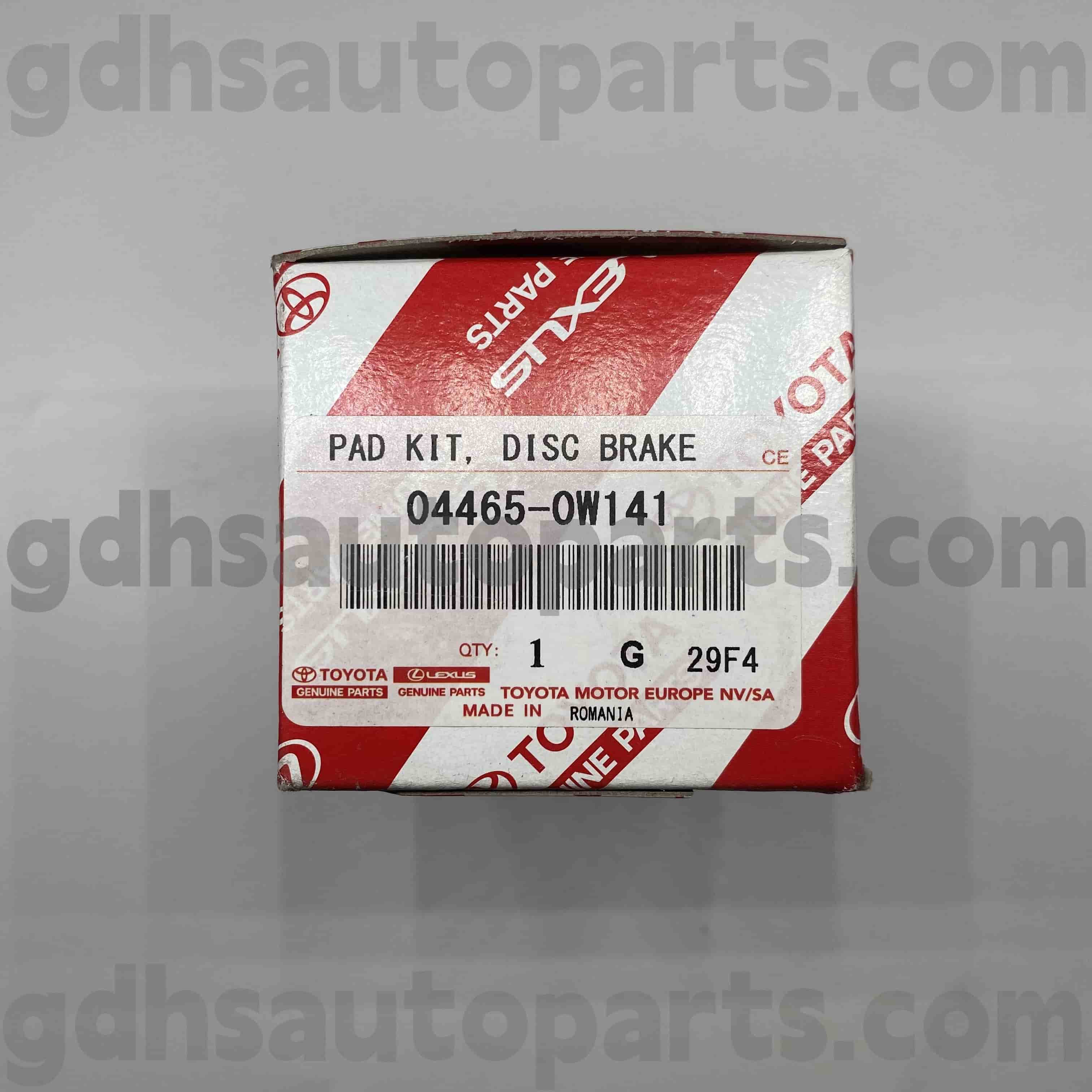 04465-0W141 Toyota Parts Parts Prake Plads Prake Prake for Prius ، لكزس CT200H هيكل لا. ZVW30..أور