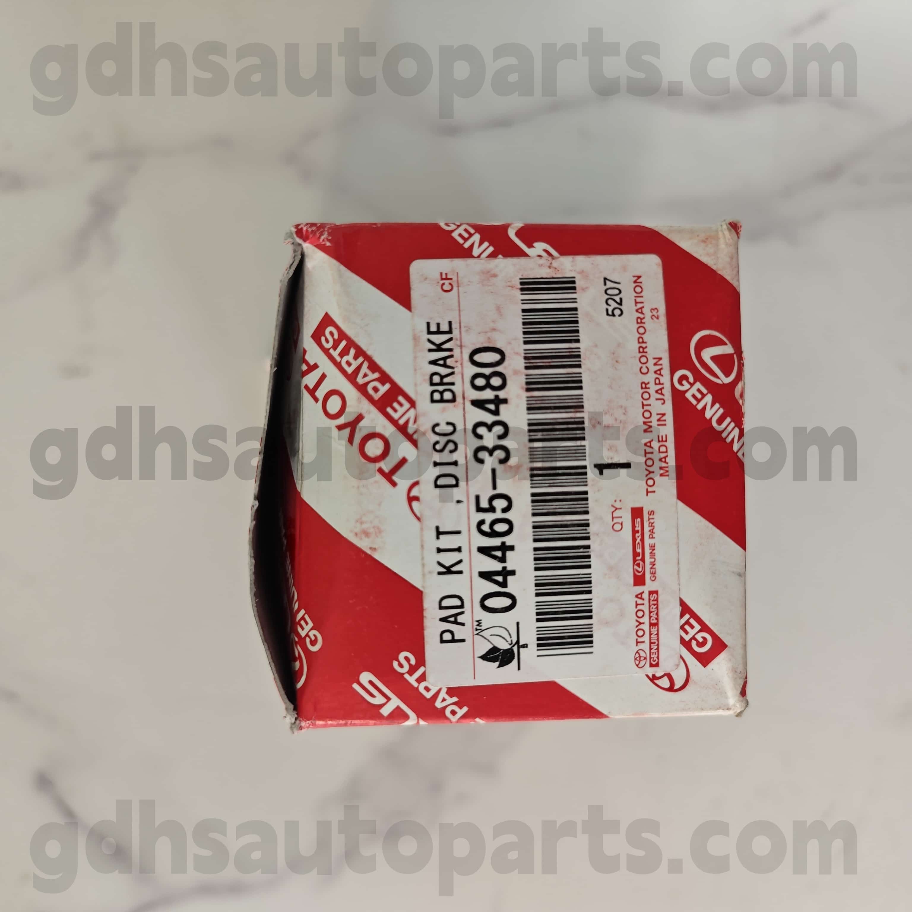 04465-33480 تويوتا منصات الفرامل الأمامية للأجزاء الأصلية لـ Venza 、 exus ux300e 、 harrier 、 noah/voxy 、 exus es350/300h chassis no. AXVH70