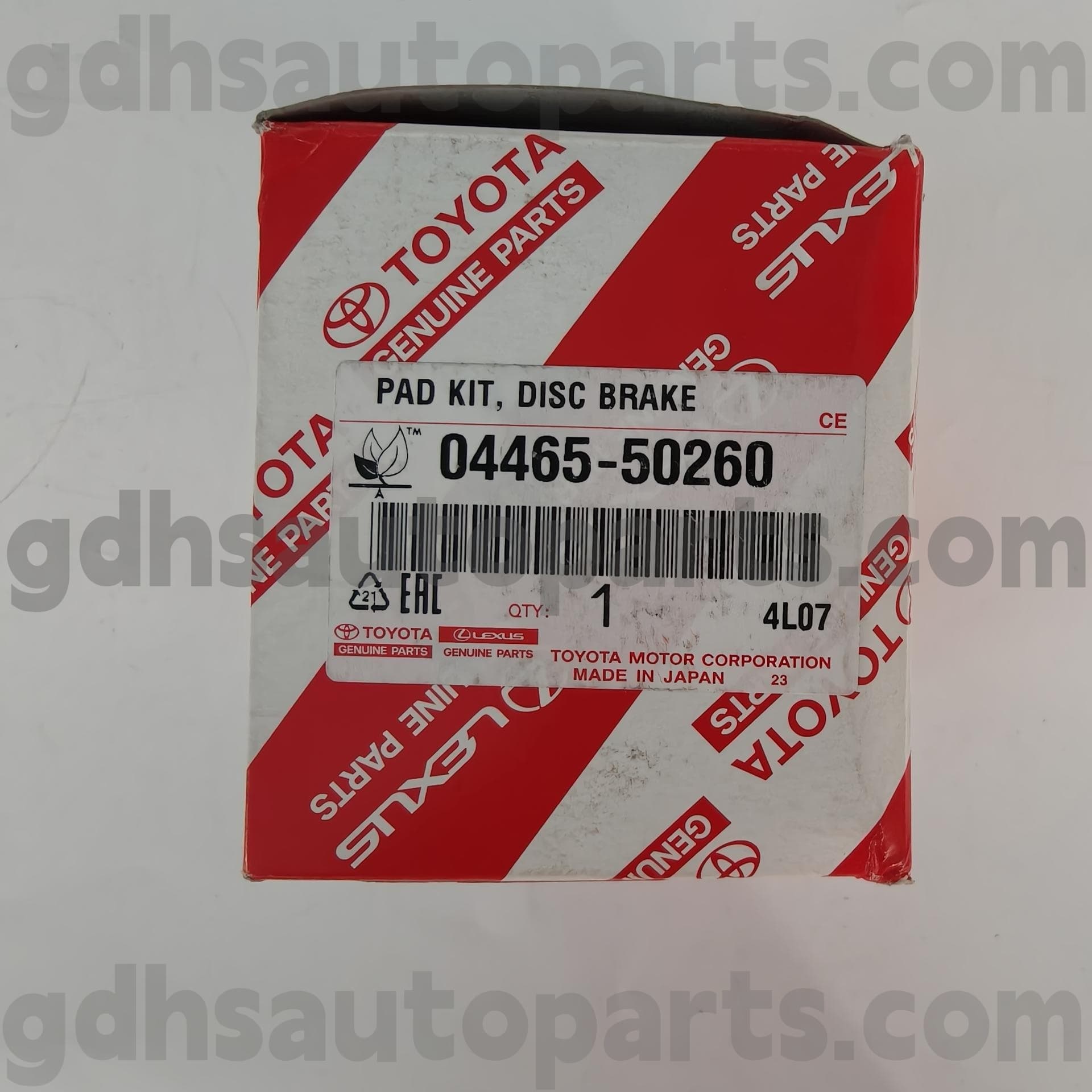 04465-50260 تويوتا منصات الفرامل الأمامية للأجزاء الأمامية لـ LS460/460L ، LS600H/600HL Chassis No. USF4# UVF4#