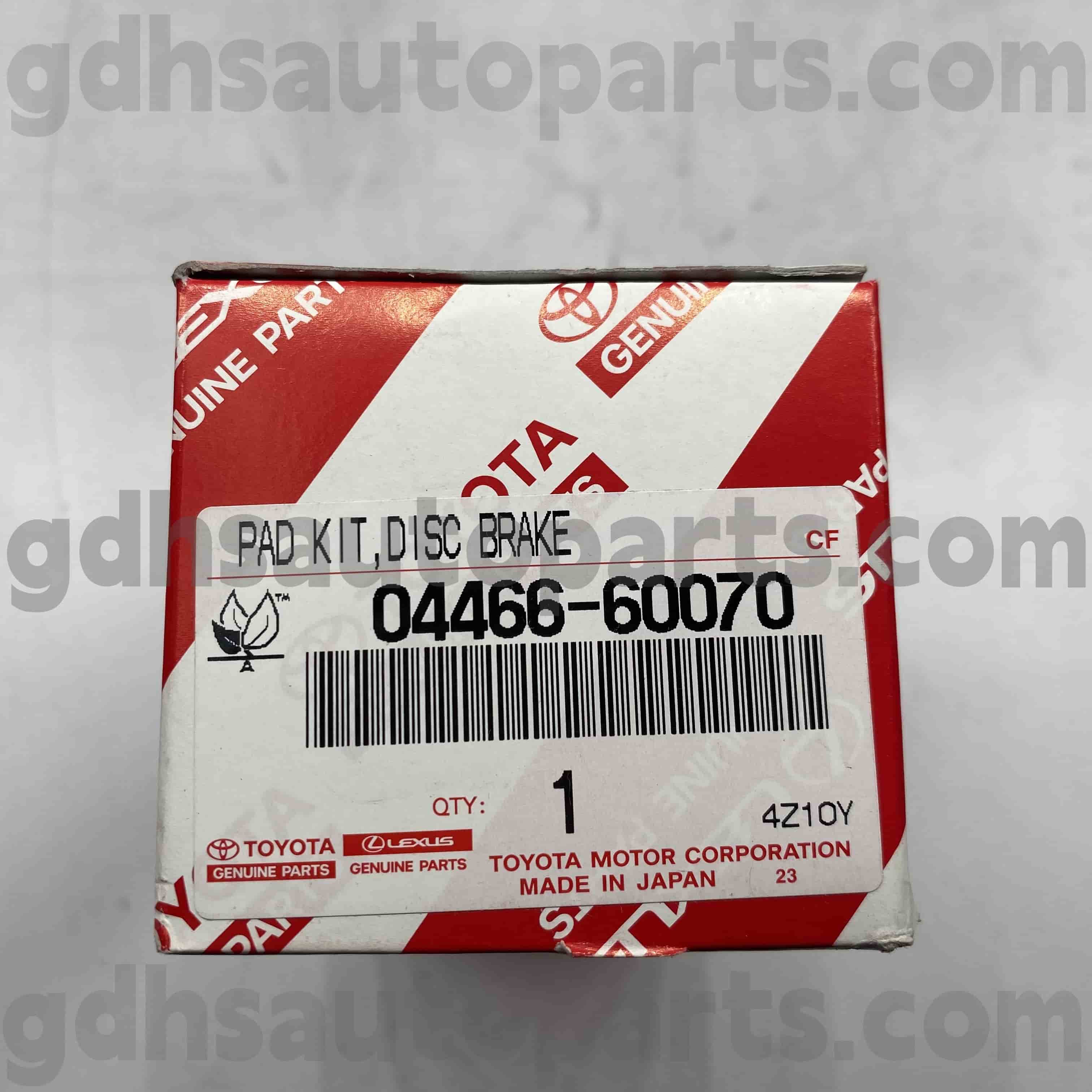 04466-60070 Toyota Parts Parts Prapes Brake Plads لـ Land Cruiser ، LX470 Chassis No. FZJ100 UZJ100
