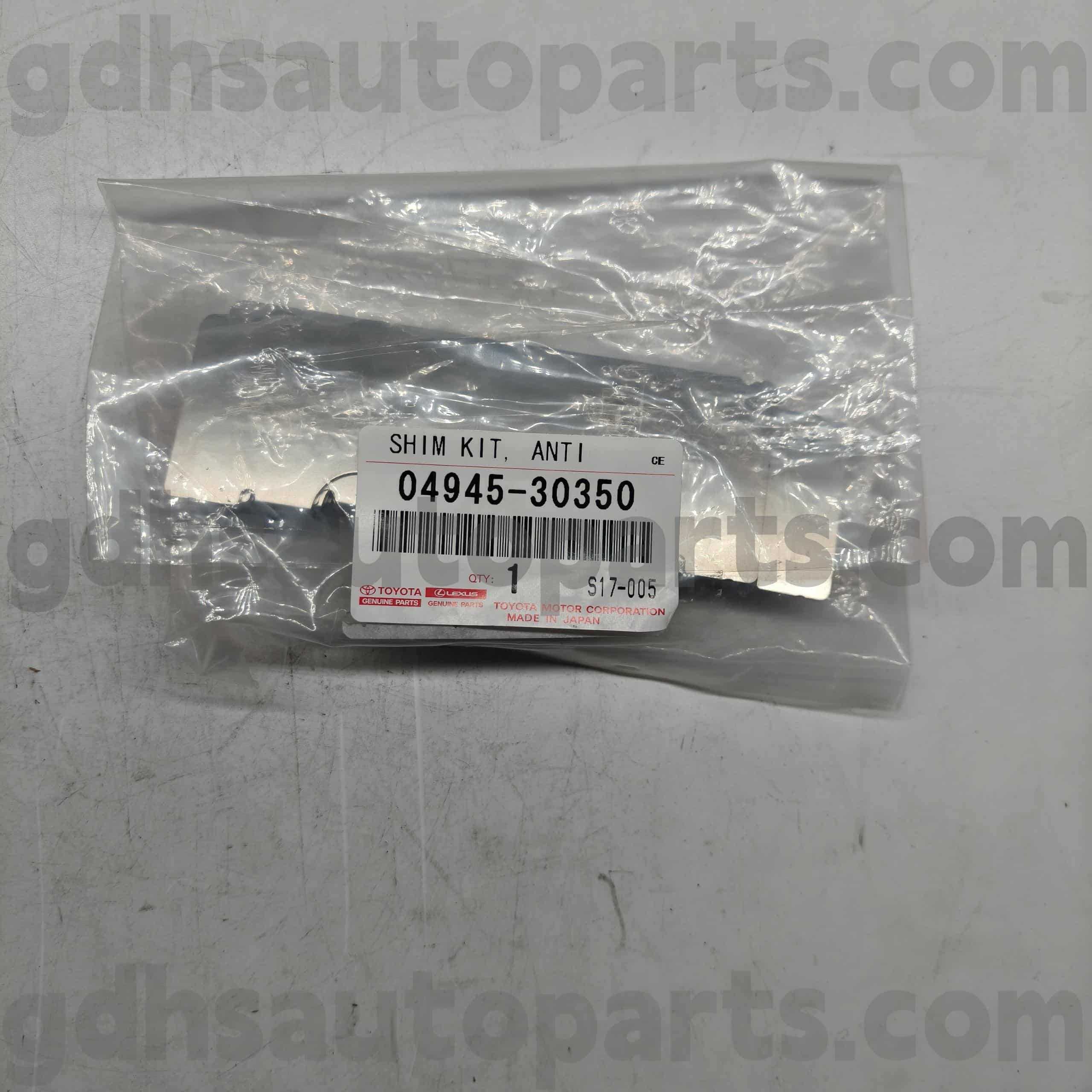 04945-30350 Toyota Parts Gulline Brake Sound Fads for Lexus IS250/350 ، RC350300H/200T ، GS Series Chassis No. GSE22 GS190 G.