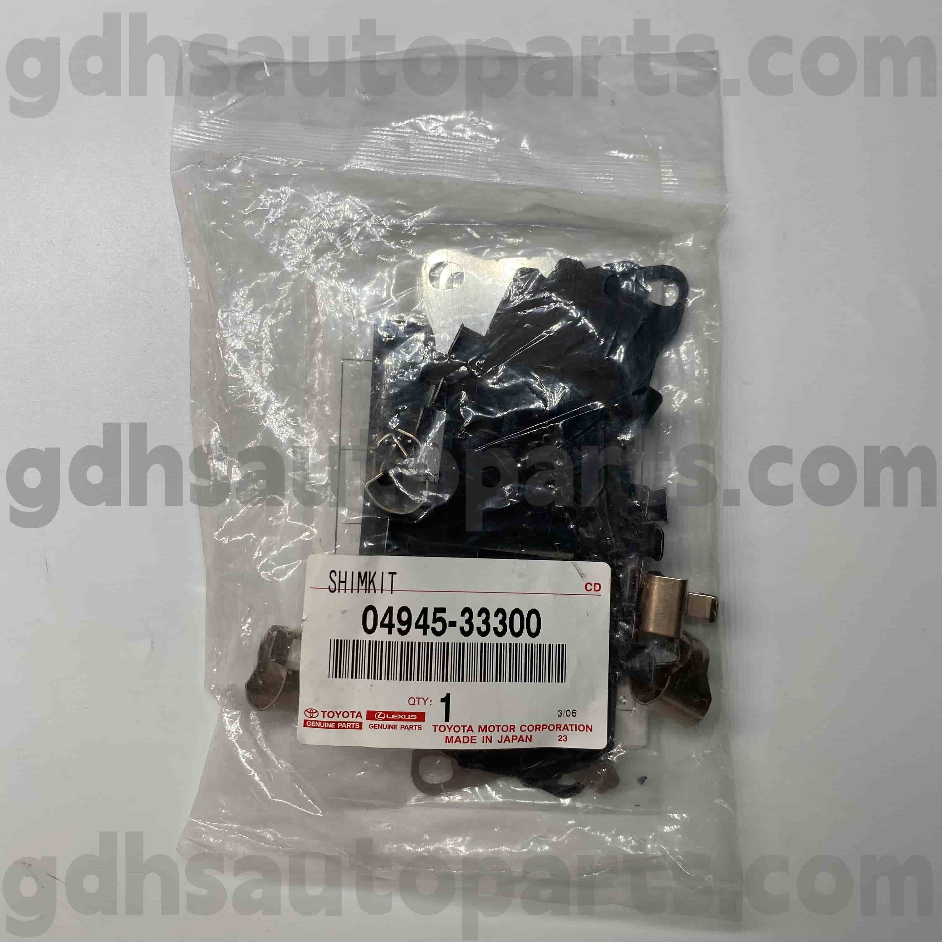 04945-33300 Toyota Parts Genuine Brake Sound Fads for Venza ، Model New ، Harrier Chassis No. AXVH70