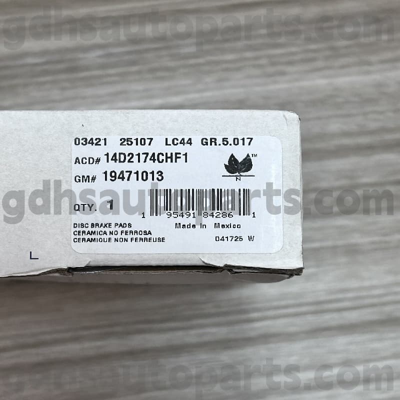 14D2174CHF1 ACDELCO BRAKE PAD لـ ESCALADE OE NO.19241013