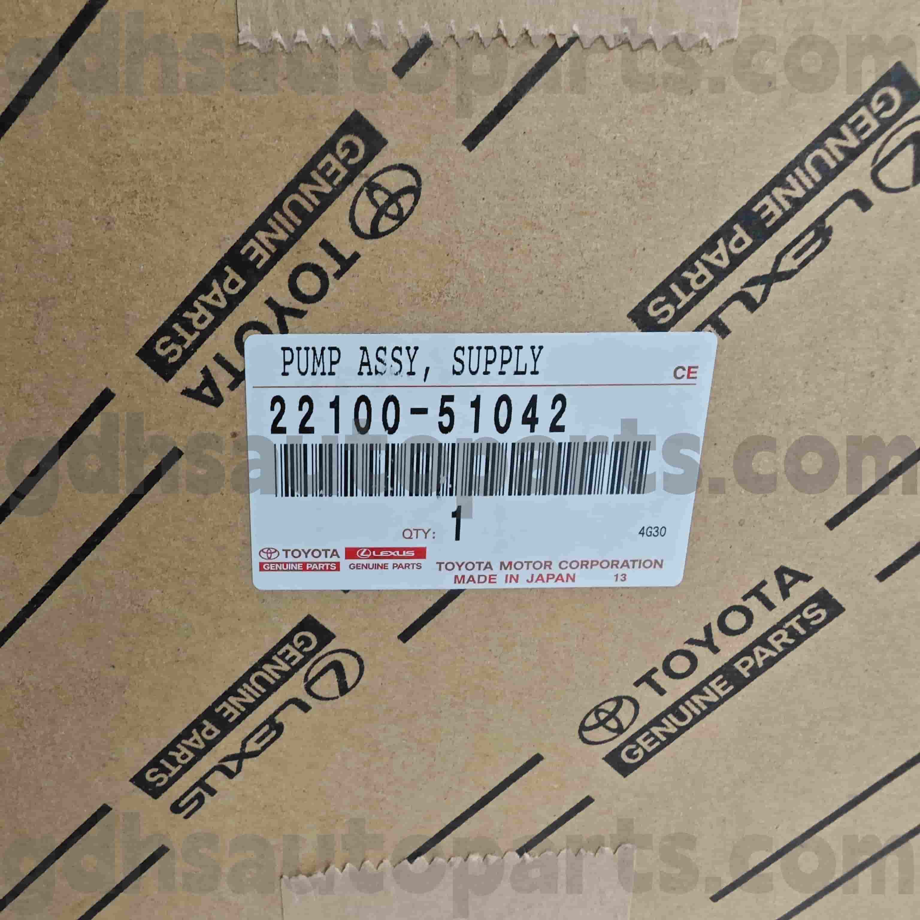22100-51042 Toyota Parts Parts High-Pressure Pump لـ Land Cruiser ، LX450D/570