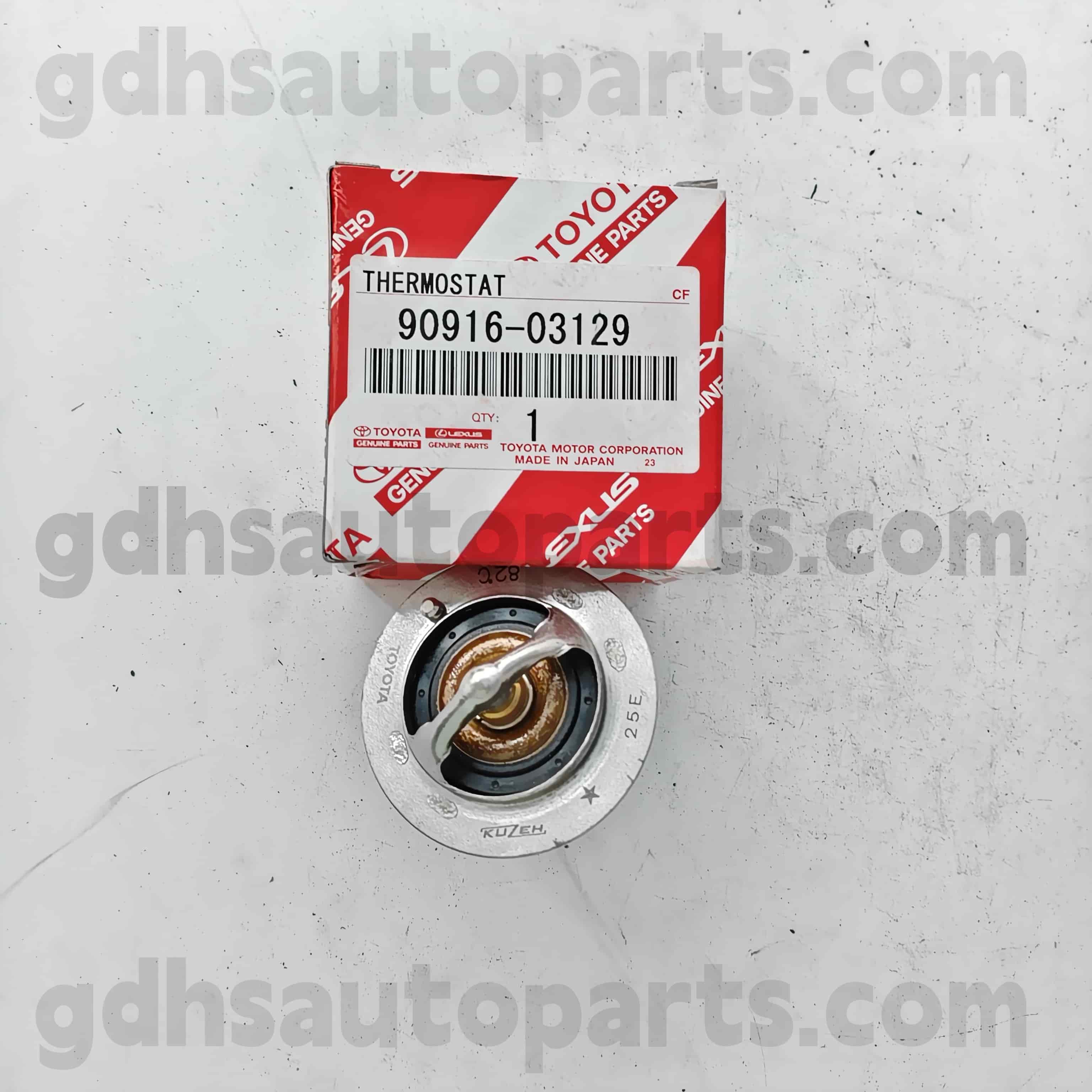 90916-03129 تويوتا الأجزاء الحرارية ترموستات للكامري 、 لكزس ES2 ##/350/300H 、 Corolla sed 、 Hilux 、 rav4 Chassis no. 2azfe..acu2#