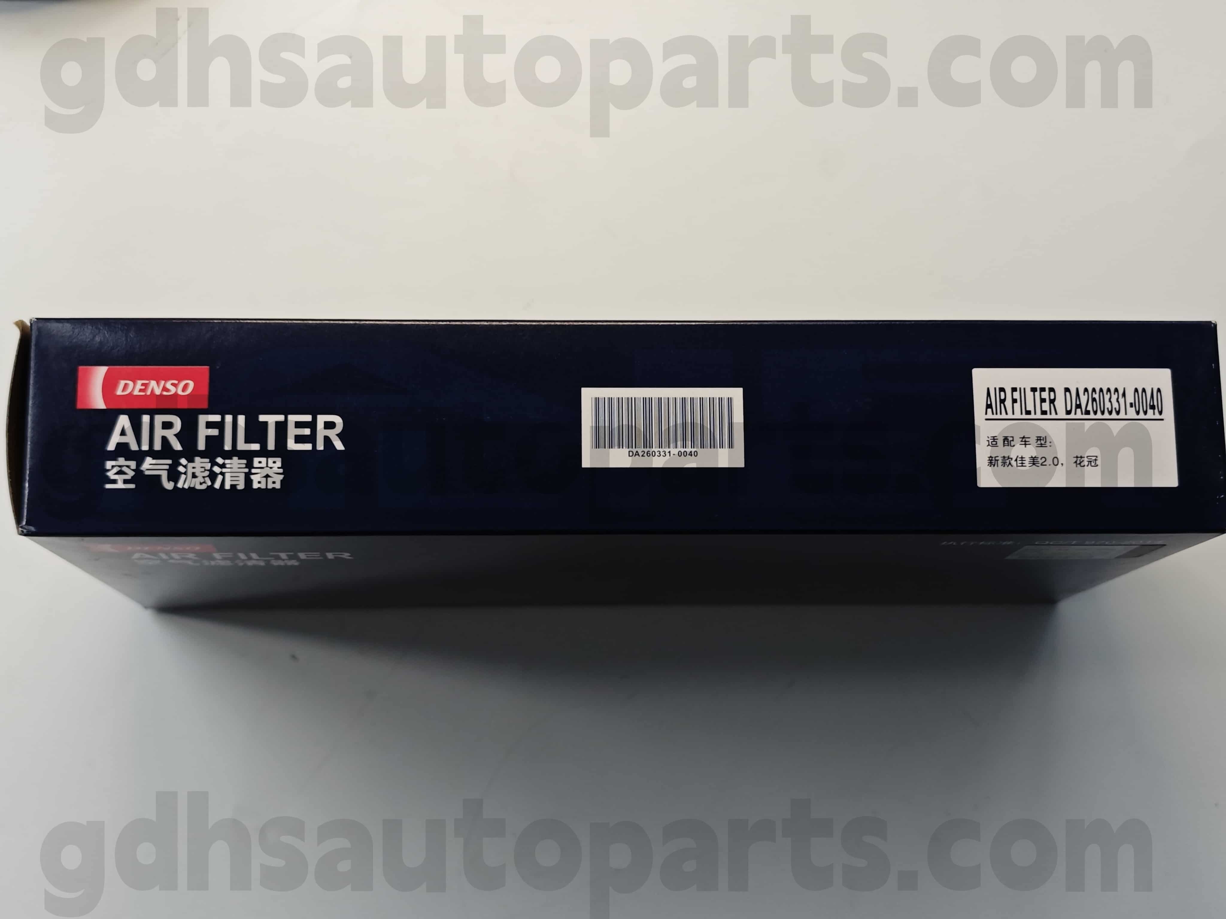DA260331-0040 Toyota Parts Parts Air Filter for Corolla Chassis No. 1zzfe..zze122 oe no. 17801-0D050